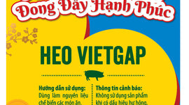 Nhãn Heo VietGap _ TẾT (5 x 9.5 cm)